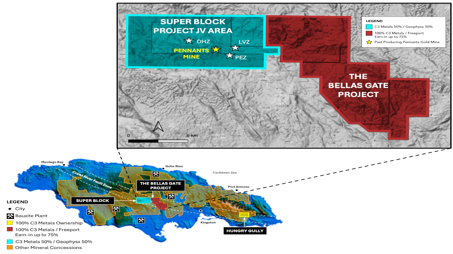 C3 Metals signs earn-in agreement for Jamaica project with Freeport