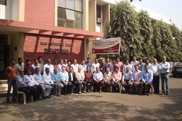 The workshop class at the Department of Mining Engineering, IIT Kharagpur, India, 7-10 February 2017.